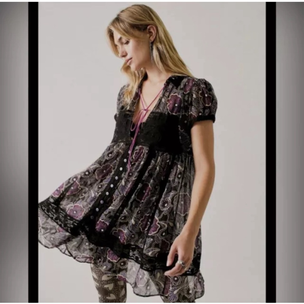 Free People x Anna Sui collab mini dress